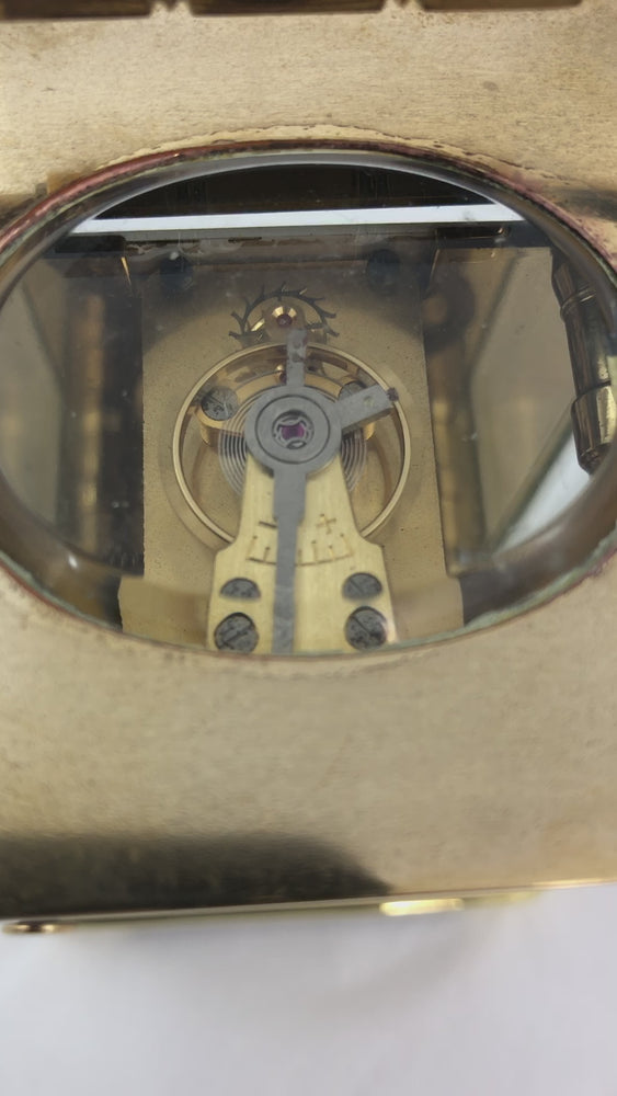 
                  
                    Load and play video in Gallery viewer, Vintage Henley Carriage Clock - Solid Brass (21672)
                  
                