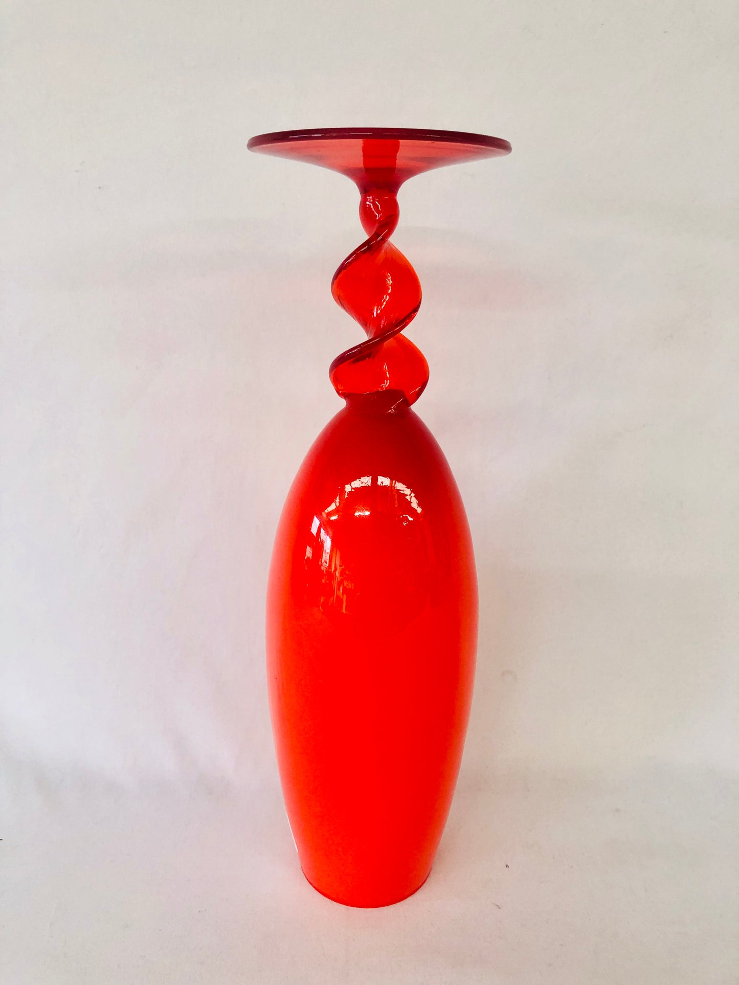 
                  
                    Large Hand Blown MCM Cased Art Glass Vase (14181)
                  
                
