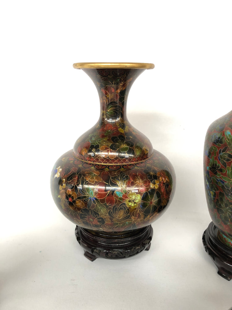 
                  
                    Collection of 6 Cloisonne Vases on Stands (14469)
                  
                
