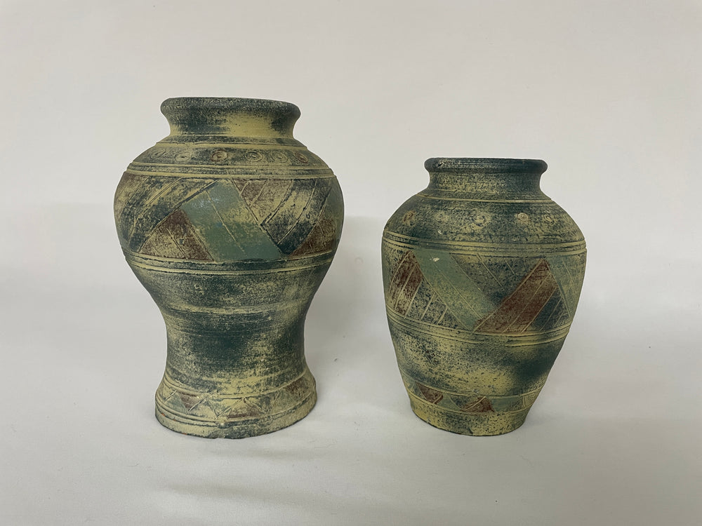 Two Matt Finished Pottery Vases (14118)
